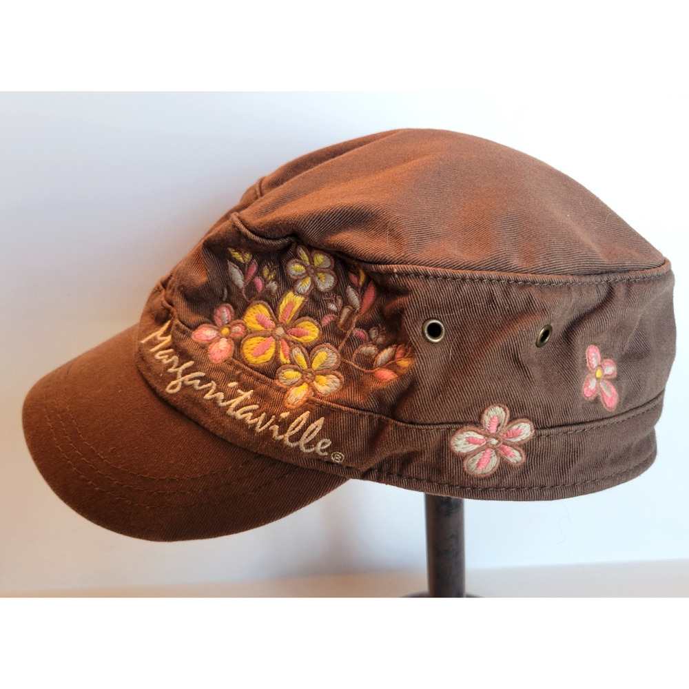 Margaritaville Brown Embroidered Cadet Hat Women’s One Size Collectible Cap